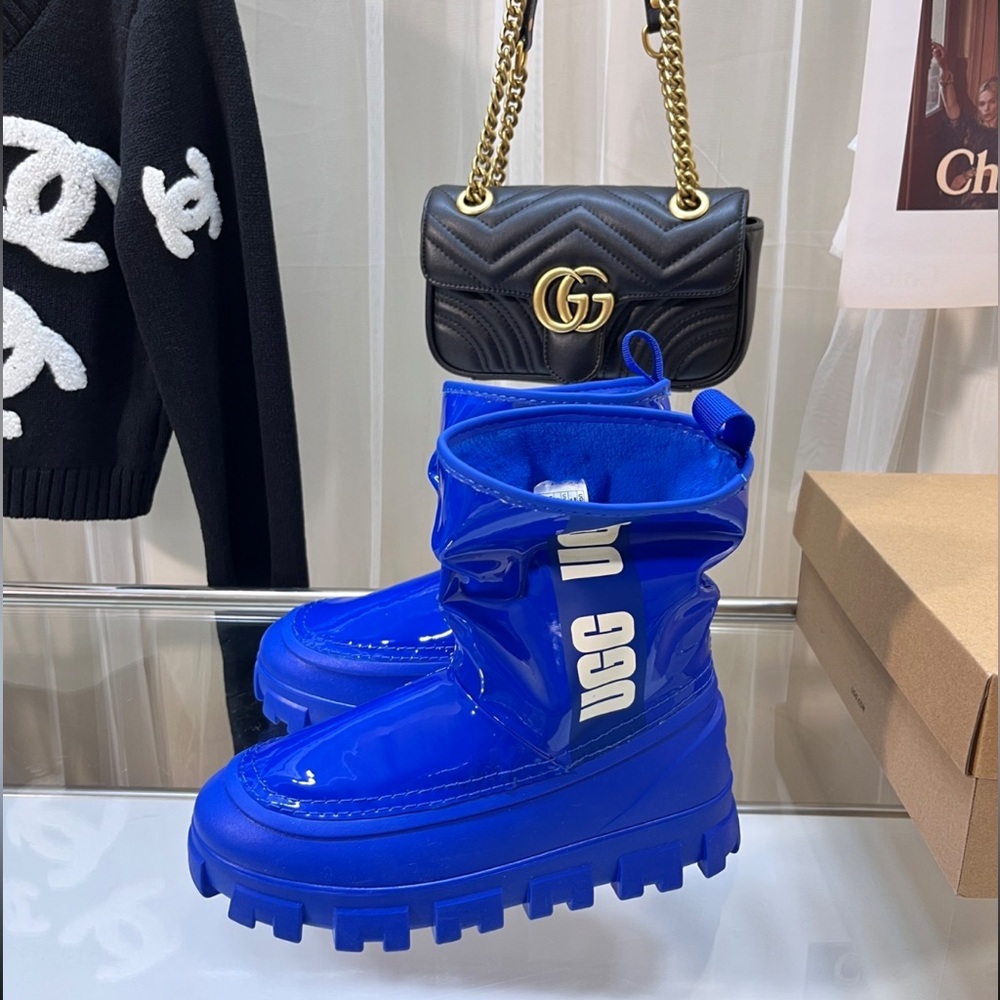 UGG Vibrant Blue Glossy Boots